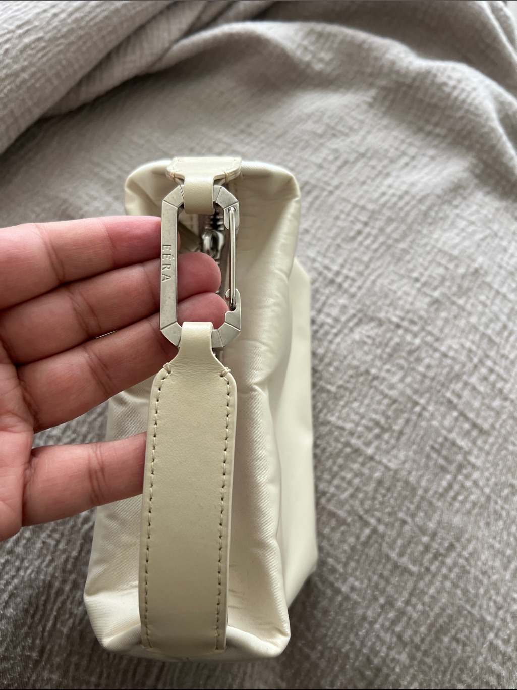 Eera Mini Top Handle Nylon Moon Cream Bag — image 7 of 8